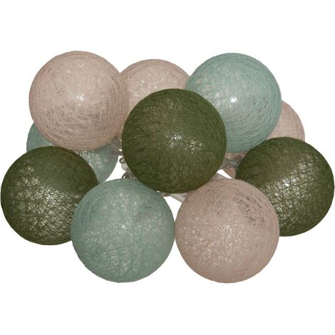 Guirnalda de LEDs de 10 bolas con pilas D6 - Atmosphera créateur d'intérieur
