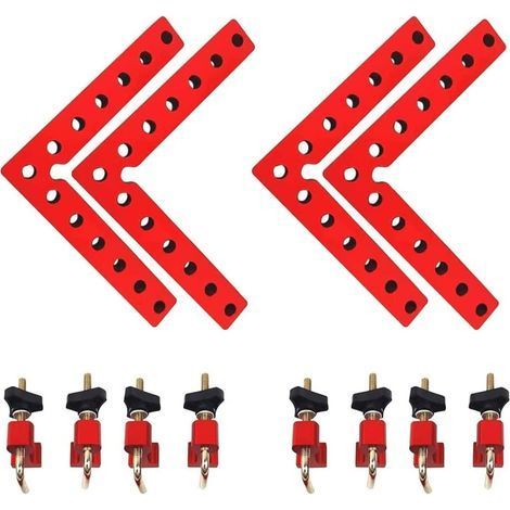 Carré de positionnement à 90 degrés, Pince à Angle Droit, Clip Angle en Forme de L, Outils de Travail sur Bois (12 pcs) (Color : 12pcs) (1/4)