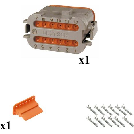 Kit connettore serie DT porta femmina 12 vie CE05