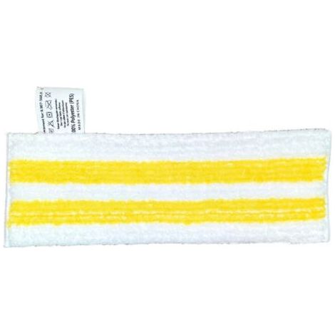 Accessoires pour nettoyeur vapeur Meixin Karcher : Balai métallique, grattoir pour Karcher SC1-5-4, chiffon en flanelle bouclée à doubles rayures jaunes (1 pièce)