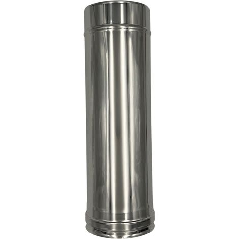 Tuyau Double Paroi en Acier Inoxydable AISI 316, Longueur 50 cm – 130/180 mm