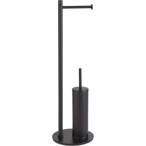 GEDY 72321400000 MIDA Columna de pie con portarrollos y escobillero negro mate - ref: 72321400000 (1/2)