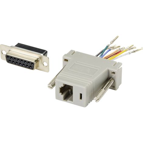TRU COMPONENTS Adaptateur SUB-D SUB-D femelle 15 pôles - RJ45 femelle 1 pc(s) (1/4)