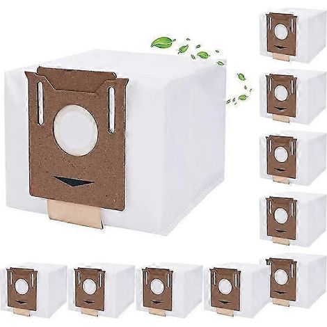 Lot de 10 sacs pour aspirateurs station Deebot N8+, N8 Pro+, Ozmo T8, T8+, T9+ (1/4)