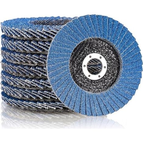 Disque a Lamelles 125mm en Métal, 8PCS Disques à Lamelles Grain 40 Pour Meuleuse d'Angle en Zircon pour Métal, Acier Inoxydable, Polissage, DéRouillage, Joints de Gorge (1/5)