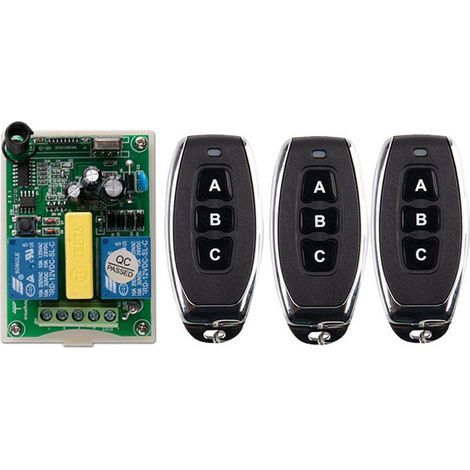 Télécommande sans fil interrupteur 220V moteur volet roulant porte télécommande interrupteur/télécommande bidirectionnelle panneau de commande (1/5)