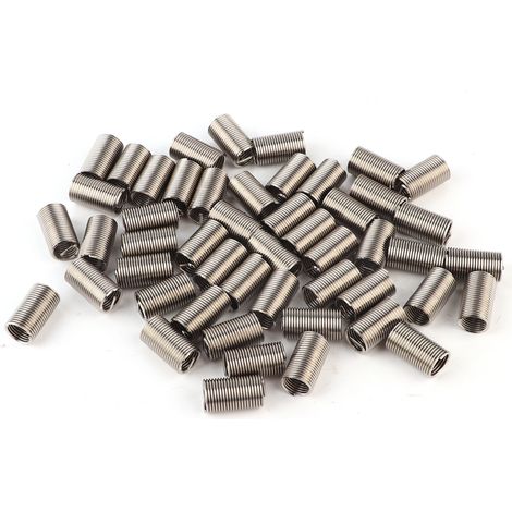 50pcs M101.25 Steel Wire Thread Insert Thread Protection Sleeve Thread Repair 3D (1/5)