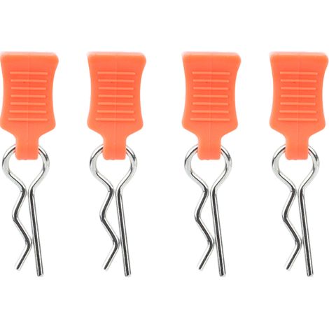 Kit de fixation de coque avec goupilles pour voiture RC 1/8, 1/10 et 1/12 (orange) (1/5)