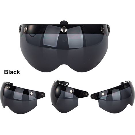 Universelles 3-Snap-Retro-Helmvisier, winddicht, Sonnenschutz, Halbgesichtsvisier für Motorradhelme (1/5)