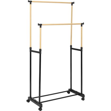Kleiderständer woody aus doppeltem metall und kunststoff 165x86cm - 5five (1/5)