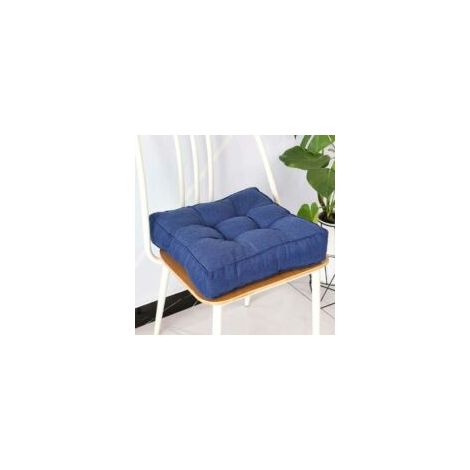 Coussins épais pour assise de chaise, coussins moelleux pour chaises de salle à manger, coussins pour chaises d'intérieur et d'extérieur pour jardin, bureau à domicile (45x45cm, bleu) (1/5)