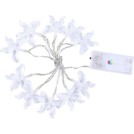 10 LED-Lichterkette mit Schmetterlingsmotiv, 1,2 m, für Weihnachtsbäume, Gärten, Terrassen, Weihnachtsfeiern, Innen- und Außendekoration, wasserdichte Lichterkette (1/5)