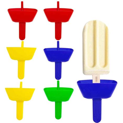 Juego de 6 soportes para helado, accesorio a prueba de fugas, bandeja antigoteo, silicona de grado alimenticio, para niños. (1/5)
