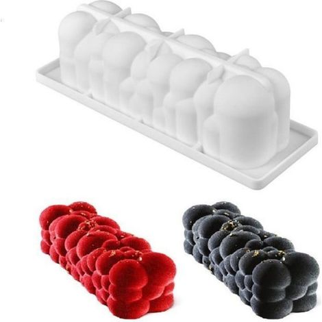 Moule silicone gâteau forme bûche de noël nuage boule, pâtisserie 3D Anti adhérent, Moule à manqué original silicone BLANC (1/4)