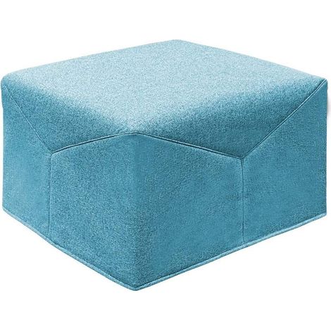EVERGREENWEB - Pouf Letto Singolo con Materasso Waterfoam Alto 10 cm, Salvaspazio Pieghevole, Puff poggiapiedi, Ottomano, Tessuto Sfoderabile e Lavabile, per Camera Cameretta Soggiorno - Iris (1/4)