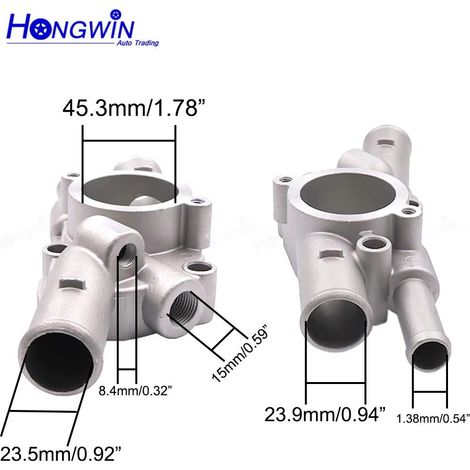 Convient pour le boîtier de thermostat de liquide de refroidissement moteur Toyota 16333-11190 (1/5)