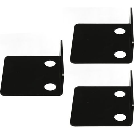 Étagère murale pour 3 petites caméras de sécurité avec 6 clips de câble, 10 bandes acryliques, étanche, sans perçage, support flottant pour haut-parleurs, noir (1/5)