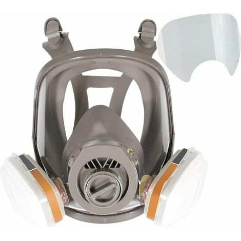6800 Respiratore a pieno facciale, maschera per verniciatura, vapori organici e polveri, due tipi di connettori (1/5)