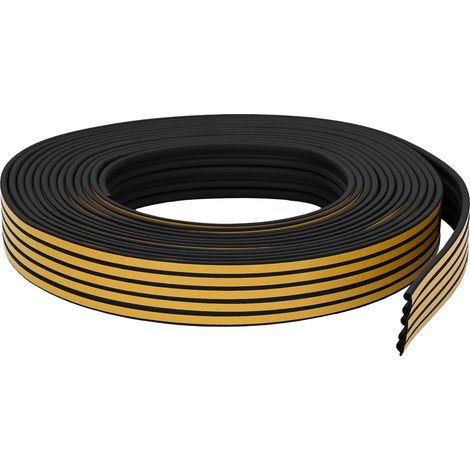 vidaXL Sello de ventana autoadhesivo Negro 9 x 6 mm 50 m Espuma EPDM (1/2)
