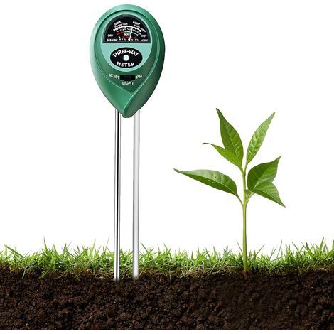 Soil tester, 3-in-1 soil tester: pH meter, light, temperature, hygrometer, for (1/4)