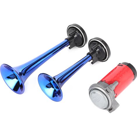 Trompe d'air 12V 178dB Ultra Puissante Double Klaxon avec Compresseur pour Auto, Moto, Bateau, Camion (1/5)