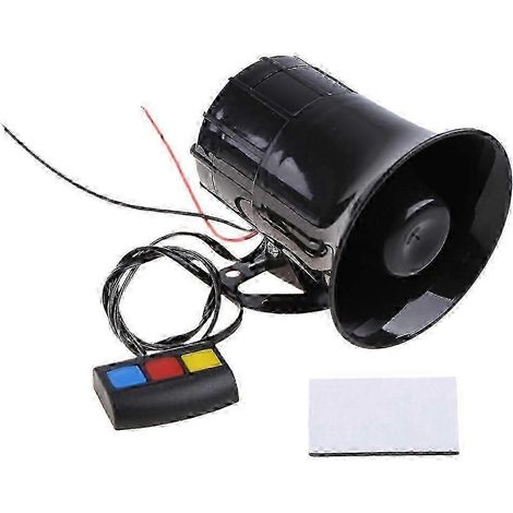 Bocina de sirena de emergencia de 3 tonos para camiones, automóviles y ambulancias. Sistema de alarma de advertencia. (1/5)