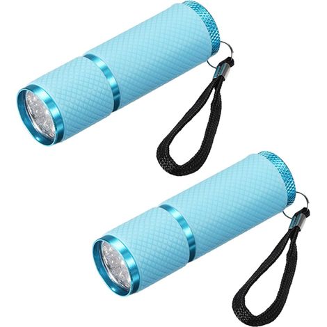 Lampes torches puissantes, lot de 2 mini lampes en aluminium avec revêtement en caoutchouc et poignée, idéales pour le camping et la randonnée. - AquaForge (1/5)