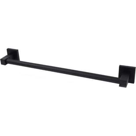 Porta asciugamano moderno da muro in acciaio 62 cm fissaggio con viti o senza viti biadesivo accessori arredo bagno (1/3)