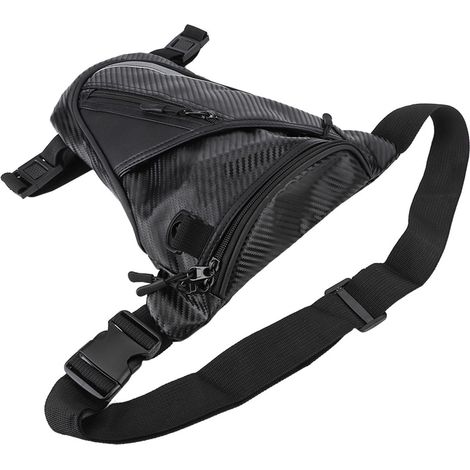Sacoche de jambe élégante pour homme, sacoche de ceinture résistante pour la moto (1/5)