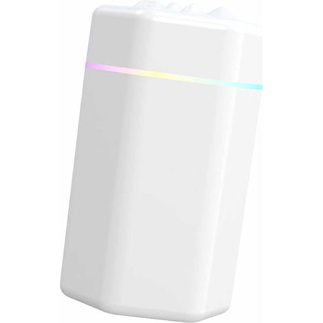 Petit humidificateur USB grande capacité, brumisation efficace, fonctionnement silencieux, portable, idéal pour les voyages, le bureau ou la voiture (blanc).