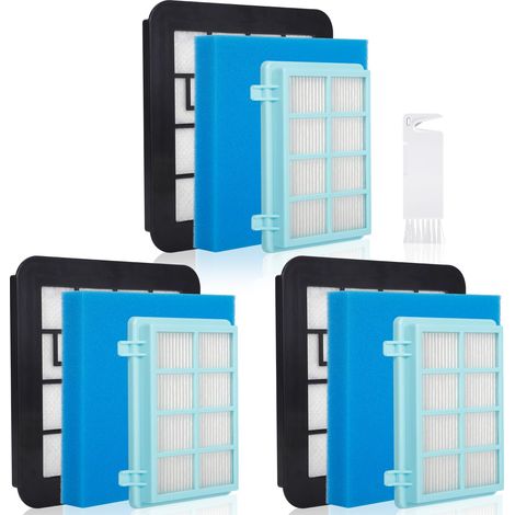 Lot de 3 Filtres de Rechange pour Philips FC9331/09,FC8010/02,FC9332/09,FC9329,FC9555,FC9333,FC9334,Compatible avec Philips PowerPro Active/Power Pro Compact/Power Pro,Lavable Filtres (1/5)