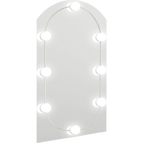 Maison Exclusive - Espejo con luces LED vidrio arco 70x40 cm (1/5)