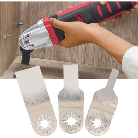 Lames de scie oscillantes droites en acier inoxydable (lot de 3) pour la coupe du bois et du plastique, 10 mm/20 mm/34 mm (1/5)
