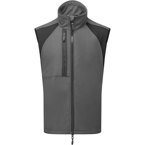 Chaleco técnico softshell WX2 (2 capas) tejido elástico CD876 S Gris metálico