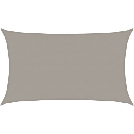 Sunshade Sail 160 g/m² Rectangular Light Grey 5x8 m HDPE vidaXL