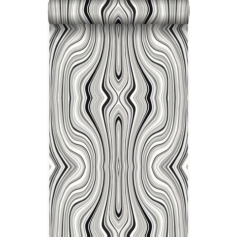 papier peint lignes graphiques noir et blanc  - Origin Wallcoverings (1/5)