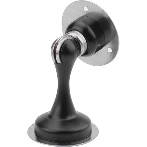 Butée de porte magnétique, sans perçage,en acier inoxydable anti-collision,noire,convient aux chambres,salles de bains et bureaux (1/5)