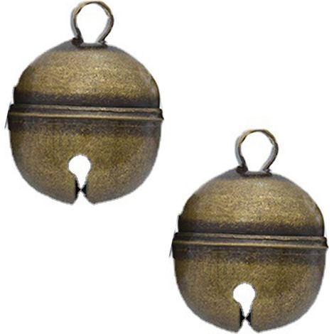 Clochette Pour Collier Animal - Clochette En Laiton Avec Anneau De Clé - Lot De 4 Pièces (2 Cordons) (1/5)