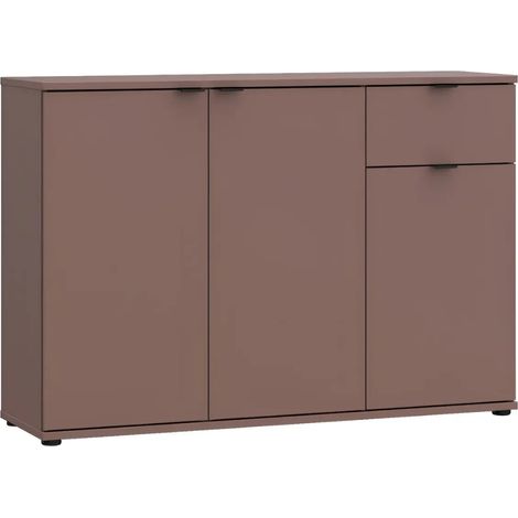 Madia 3 Ante 1 Cassetto Credenza Salvaspazio Terracotta per Soggiorno (1/4)