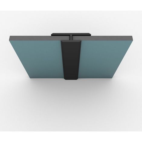 profilé de jonction en aluminium finition noir mat pour panneaux muraux - 20x5x2100 mm (1/5)
