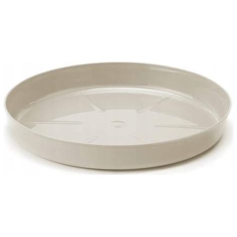 Soucoupe en coton pour pot de fleurs 12,6 x 1,8 cm, plastique beige