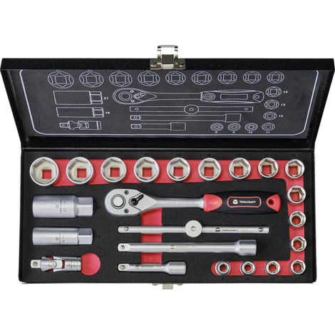 [NEUWERTIG] B-Ware Toolcraft Steckschlüsselsatz Chrom Vanadium Stahl Metrisch Werkstatt Set