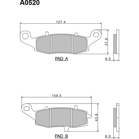 Pastillas de freno semimetálicas premium NISSIN 2024/10 KH229 (ECE R90) (fabricadas en Japón) (2P-260NS) (1/5)