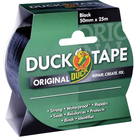 Shurtape Duck Tape® Original 50mm x 25m Black - Heavy-Duty Multi-Purpose Adhesive Tape