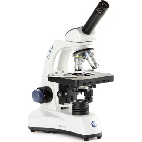 Microscope monoculaire EcoBlue - Platine x-y - 4x/10x/40x