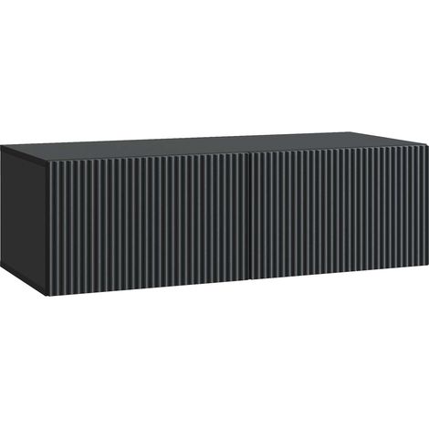 Mobile Porta TV da Muro Montaggio a parete Nero 98 x 41 x 30 cm vidaXL