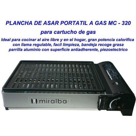 PLANCHA ASAR PORTATIL MIRALBA MC-320 A CARTUCHO DE GAS