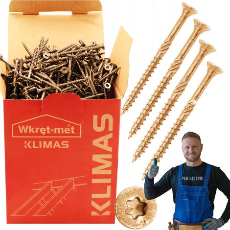 Vis à bois torx 3,5x35 mm - 500 pièces - Haute résistance - Idéal pour menuiserie (1/5)