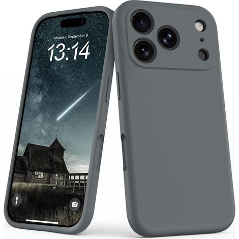 Coque pour iphone 18 Pro / 17 Pro Silicone, Gris Anthracite (1/5)