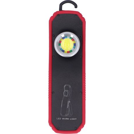 Lampe de travail LED 60 W, 2 modes de luminosité, crochet de suspension, chargement USB, base magnétique, rechargeable, idéale pour le camping et les tentes. (1/5)